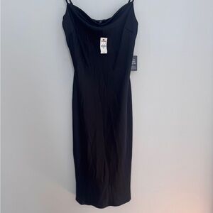 NWT Express Black Sheath Midi Dress Cowl Neck Sleeveless